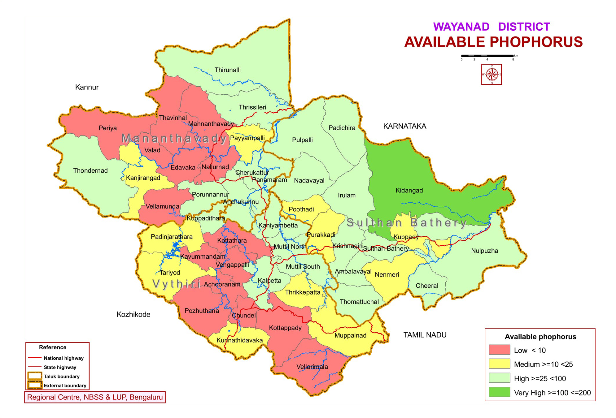 Available Phosphorus, Wayanad district