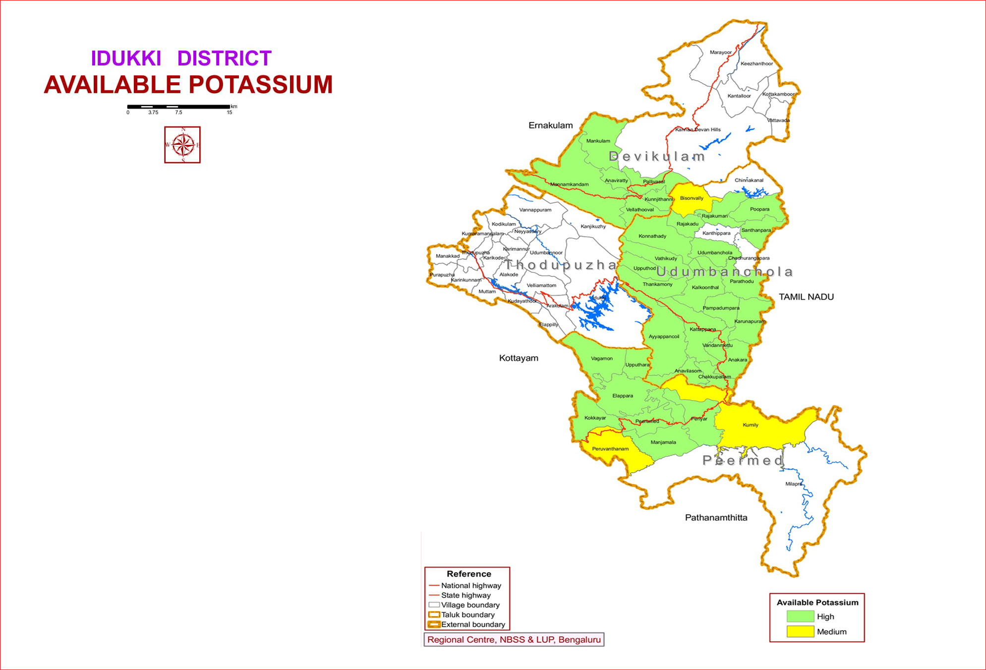 Available Potassium, Idukki district