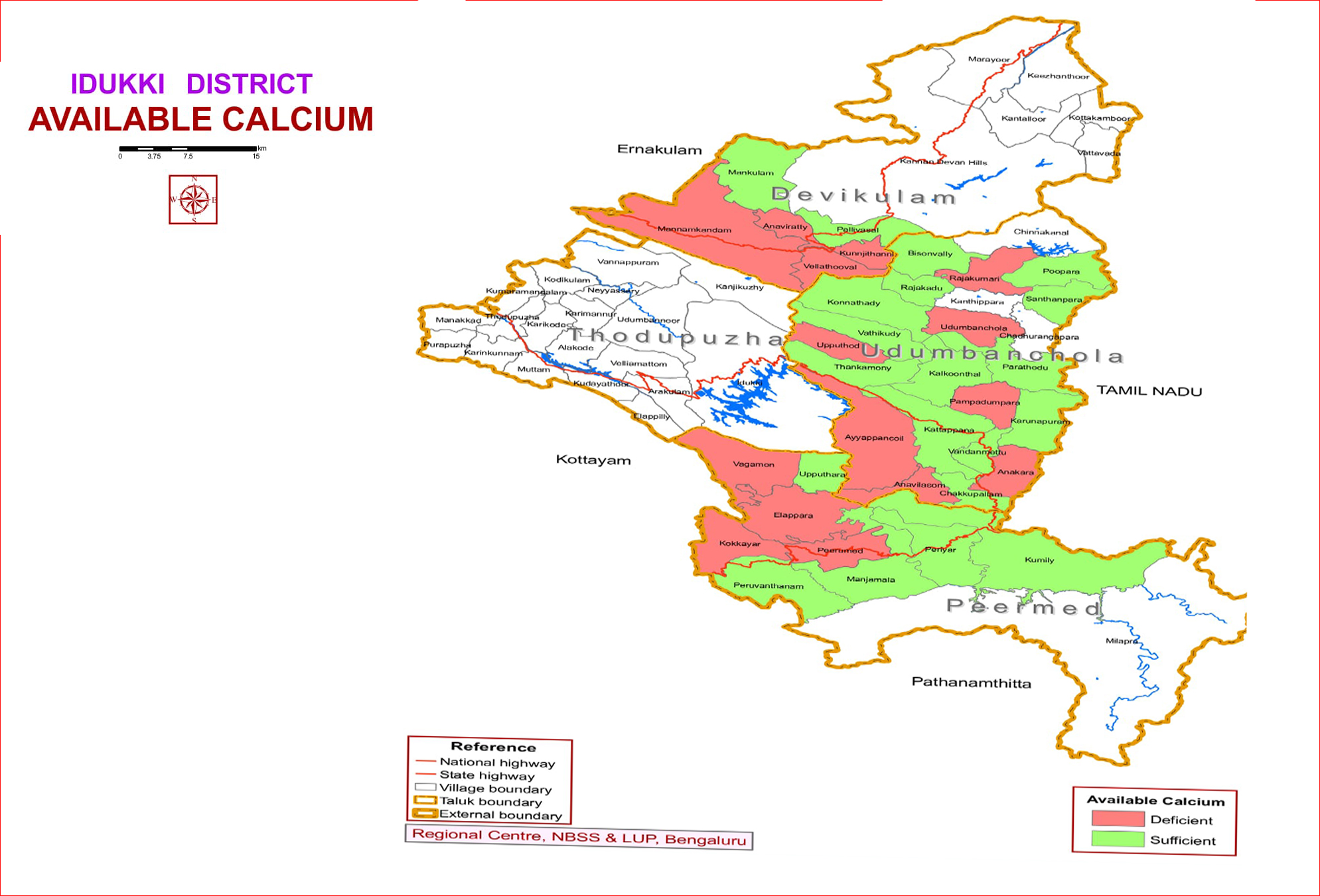 Available Calcium, Idukki district