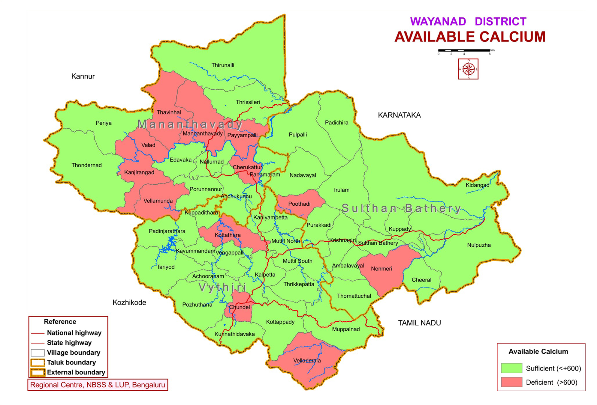 Available Calcium, Wayanad district