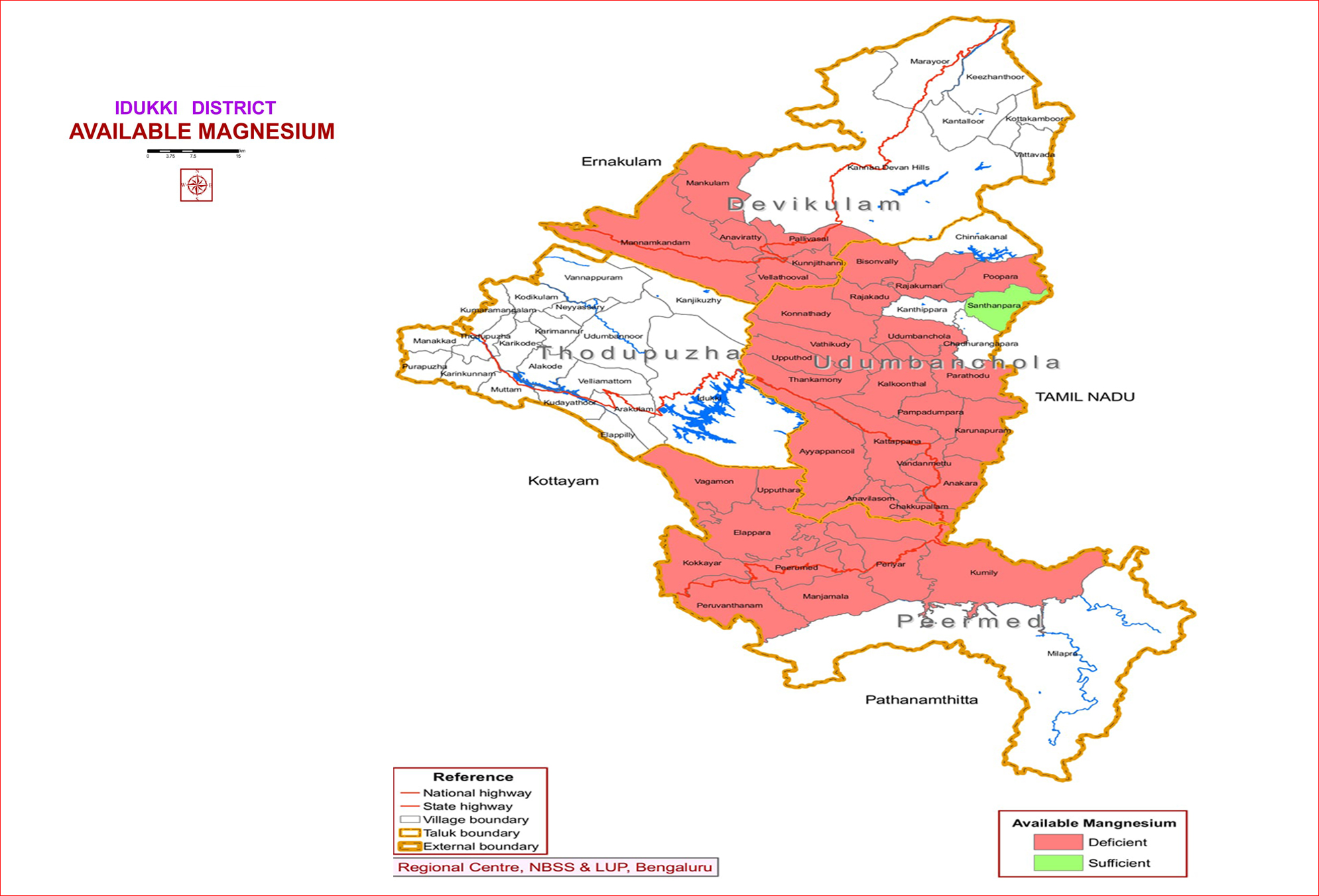 Available Magnesium, Idukki district
