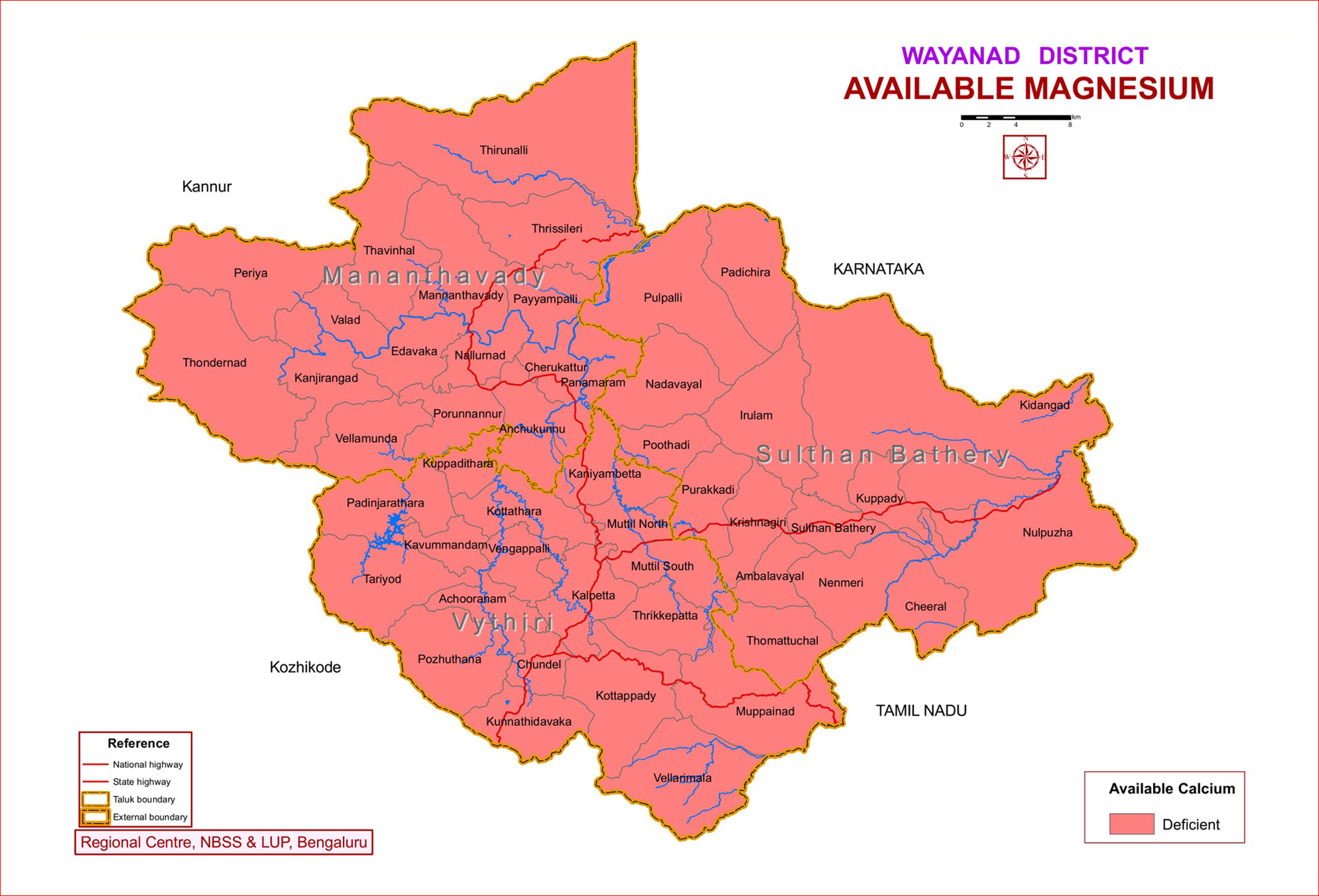 Available Magnesium, Wayanad district
