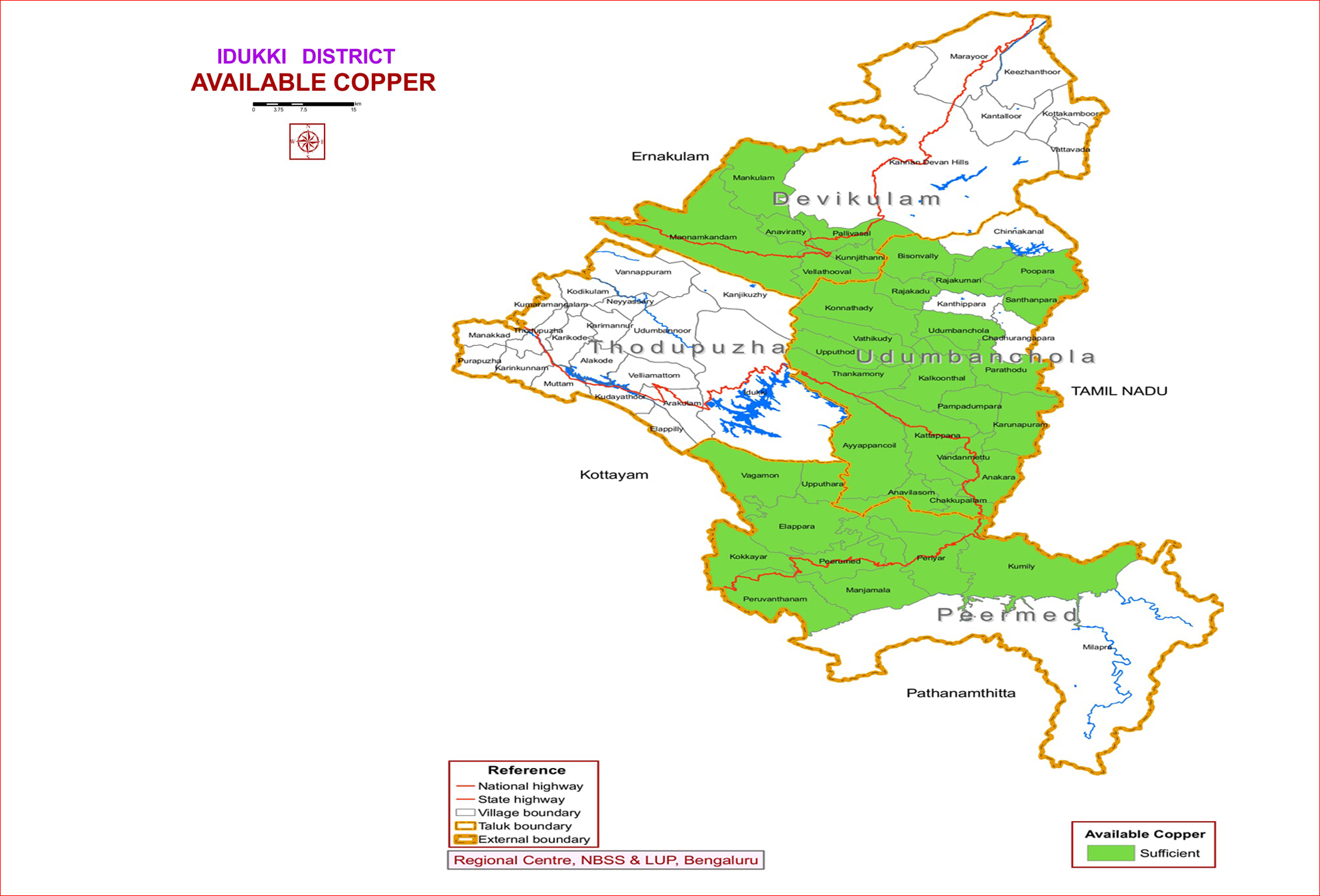 Available Copper, Idukki district