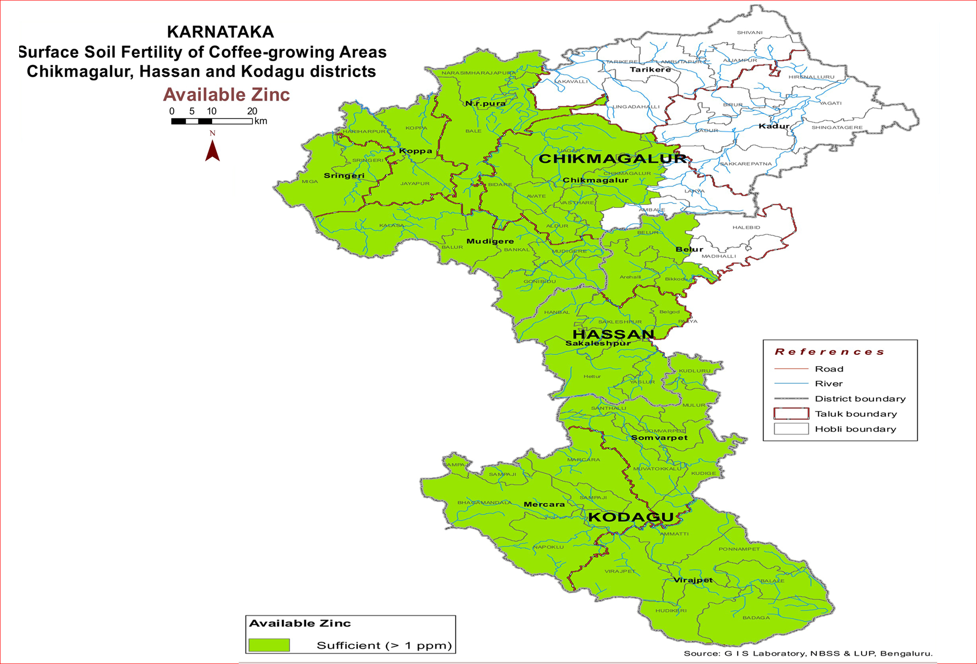 Available Zinc, Karnataka